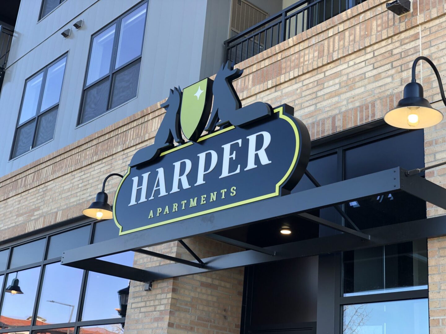 Harper Exterior Canopy Lit Sign